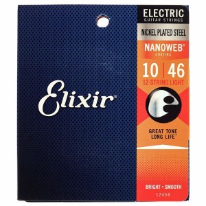 Elixir 12450 Nanoweb Light 12-String Electric Guitar Strings